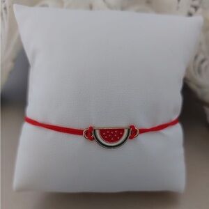 Hand made Red Watermelon Charm Bracelet